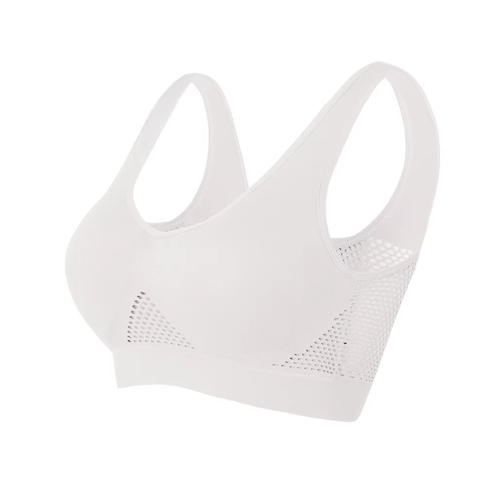 Breathable Sports Bra Top Fitness Women Brassiere Removable Padded Sport Bra Running Gym Seamless Push up Bras