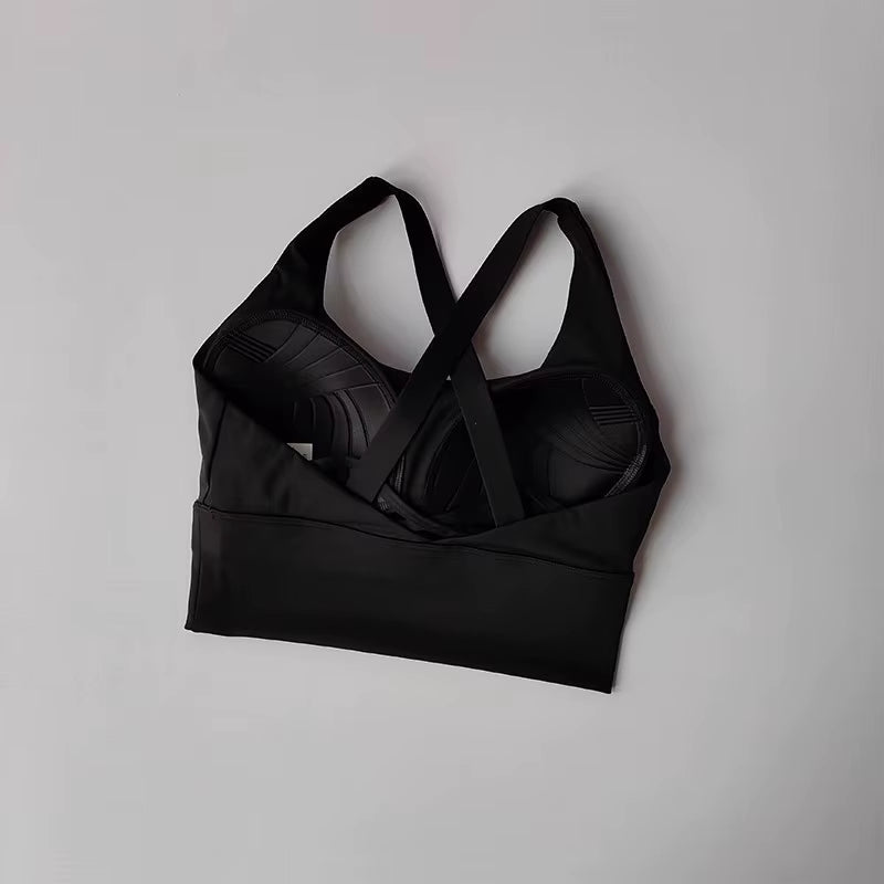Women'S Shock-Absorbing Yoga Sports Bra Summer Fitness Gathered Breasts Accessory Breathable Comfortable Yoga Sports Bra