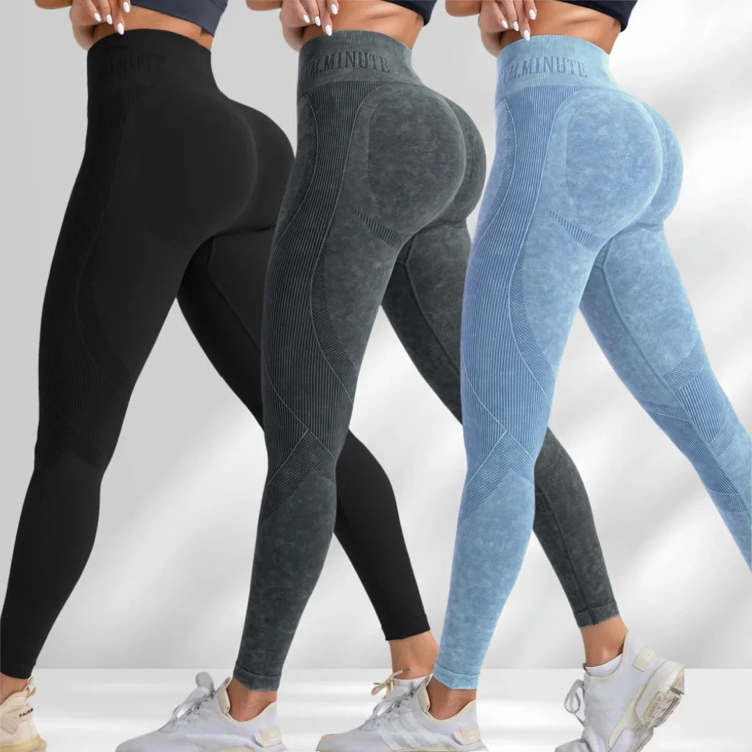Sand-Washed Seamless Yoga Leggings