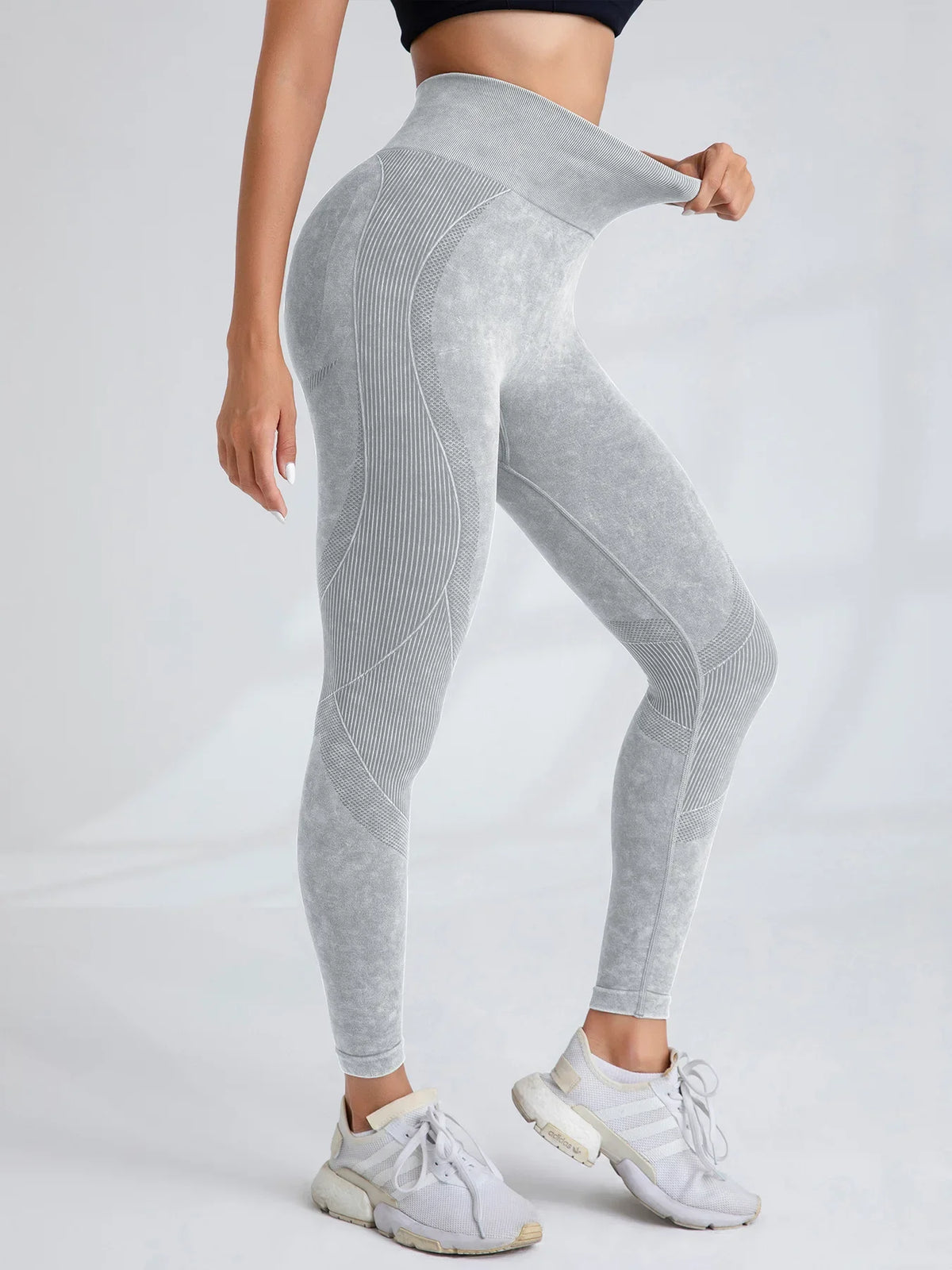 Sand-Washed Seamless Yoga Leggings
