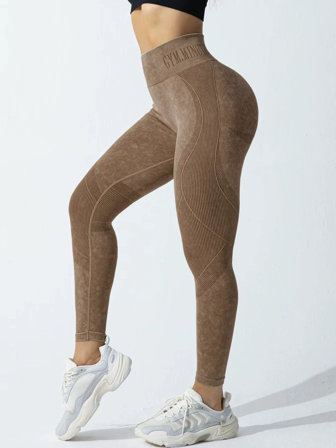 Sand-Washed Seamless Yoga Leggings