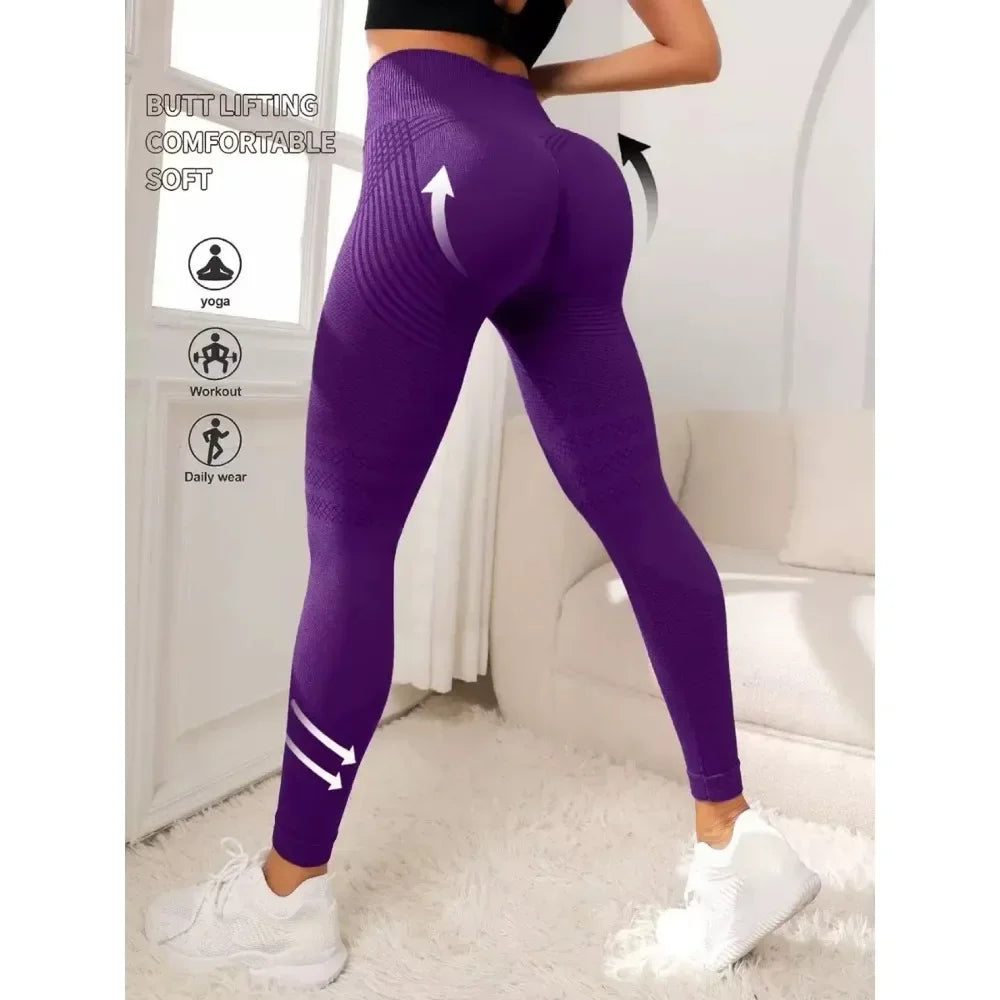 3D Textured High-Waisted Leggings