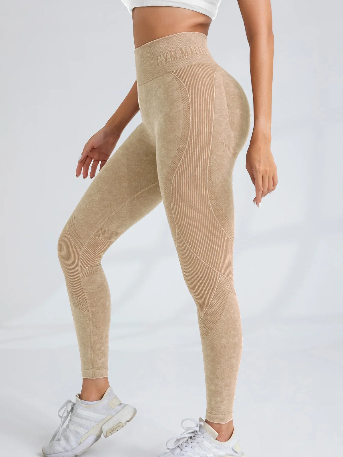 Sand-Washed Seamless Yoga Leggings