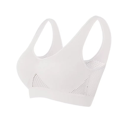 Breathable Sports Bra Top Fitness Women Brassiere Removable Padded Sport Bra Running Gym Seamless Push up Bras