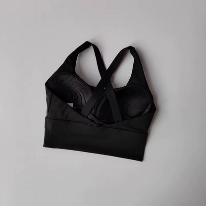 Women'S Shock-Absorbing Yoga Sports Bra Summer Fitness Gathered Breasts Accessory Breathable Comfortable Yoga Sports Bra