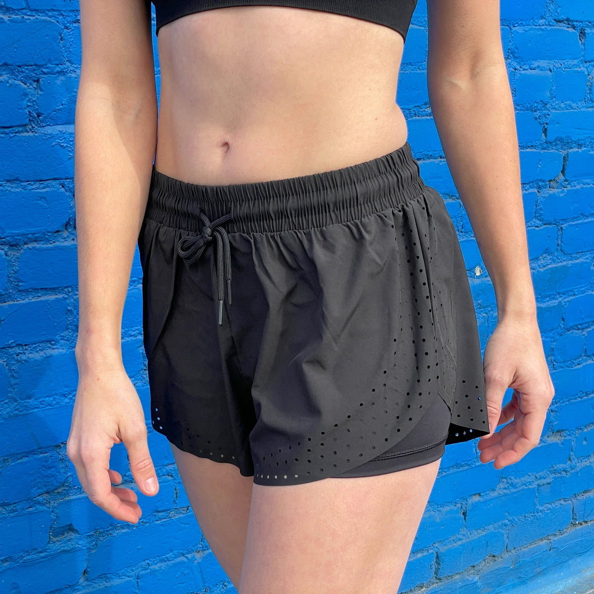 Jupitergear Arielle Athletic Shorts with Built-In Compression Liner for Working Out, Yoga and Running