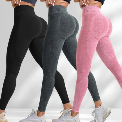 Sand-Washed Seamless Yoga Leggings