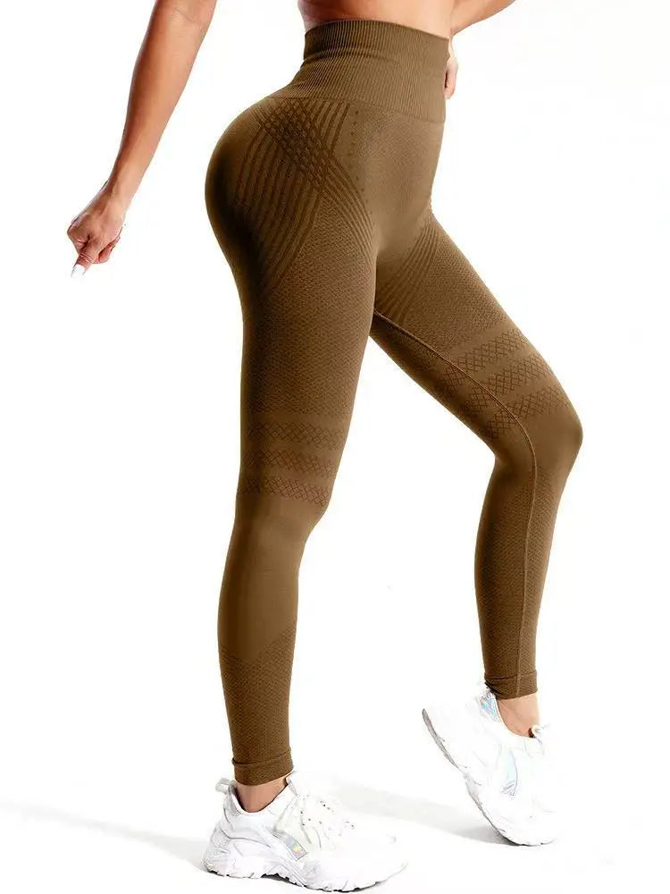 3D Textured High-Waisted Leggings