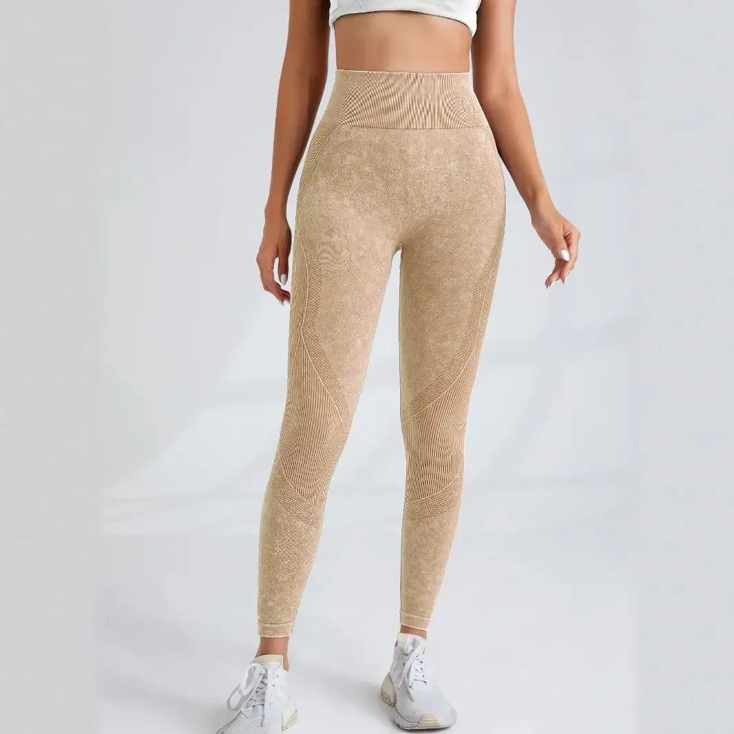 Sand-Washed Seamless Yoga Leggings