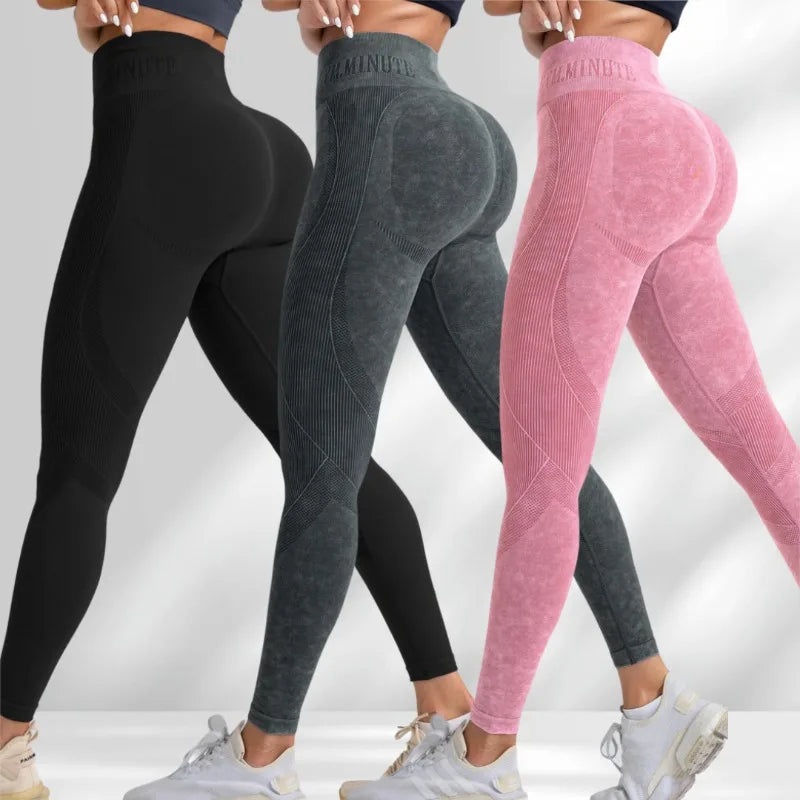 Sand-Washed Seamless Yoga Leggings
