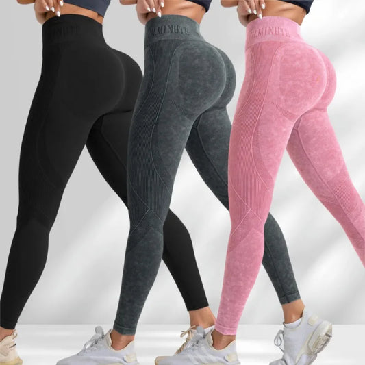 Sand-Washed Seamless Yoga Leggings