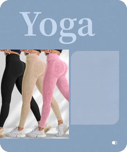 Sand-Washed Seamless Yoga Leggings