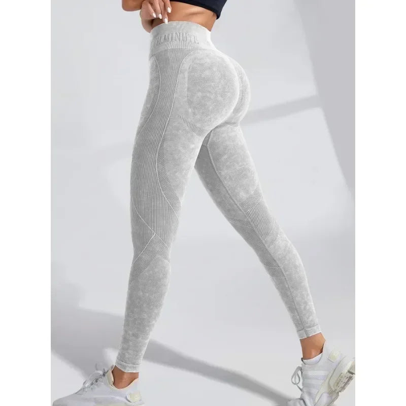 Sand-Washed Seamless Yoga Leggings