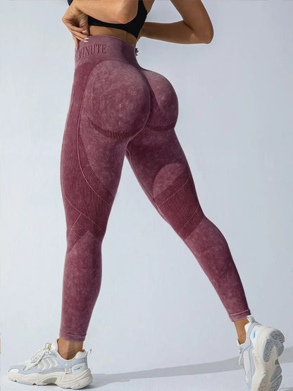 Sand-Washed Seamless Yoga Leggings