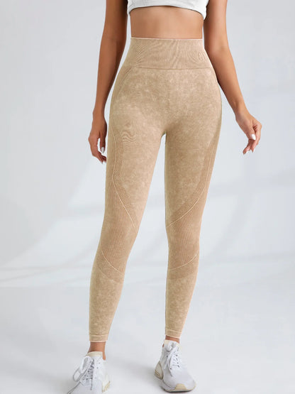Sand-Washed Seamless Yoga Leggings