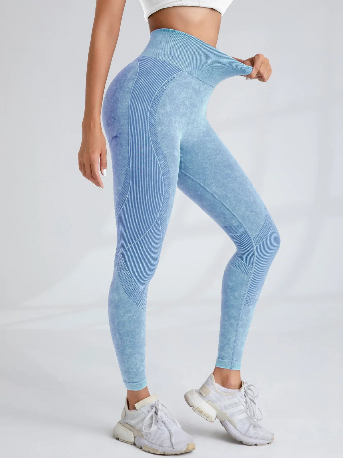 Sand-Washed Seamless Yoga Leggings